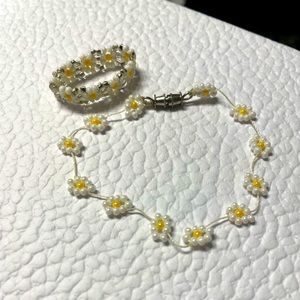 Beaded Ring and Bracelet set